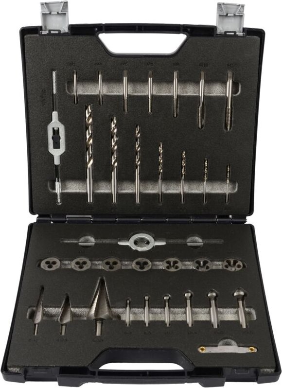 Projahn - Metallbearbeitung-Set hss-g 33-tlg. M3-M12 in Kunststoffkoffer