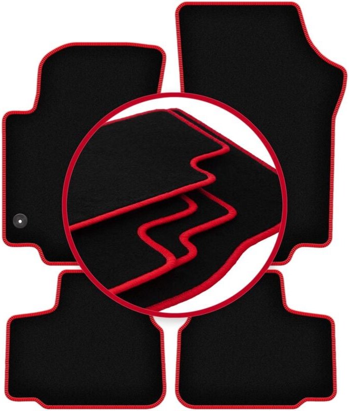 CARLUX-RED Auto-Fußmatten für: Skoda Citigo Fließheck (2011-)