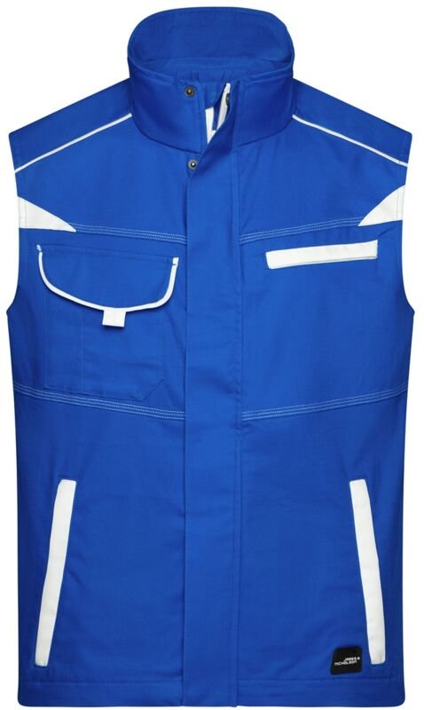 Thumbnail - James&nicholson - Funktionelle Weste im sportlichen Look JN850 Gr. m royal/white