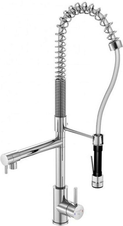 Steinberg Armaturen - Steinberg 100 - Spültisch-Einhebelmischer mit Handbrause, verchromt 100 1480