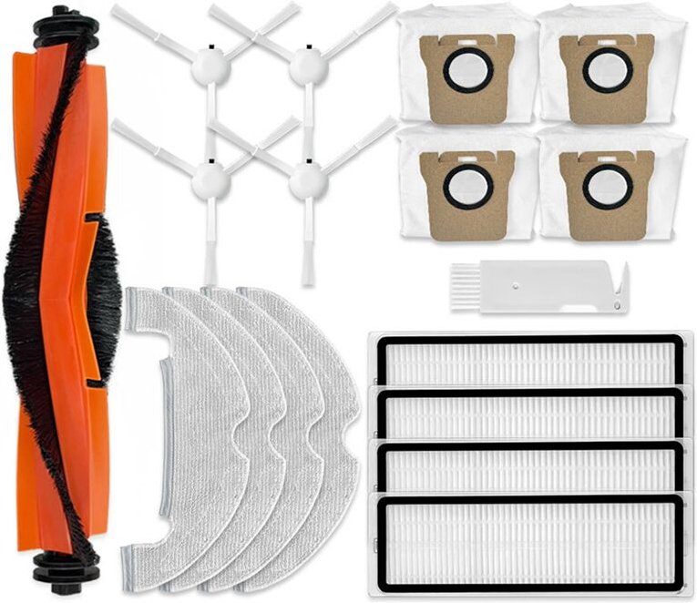 FüR Robot Vacuum X10 Ersatzteile ZubehöR HauptseitenbüRste Hepa-Filter Mopptuch Staubbeutel