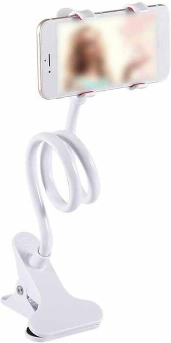 Flexibler telefonhalter mit klemme - wei