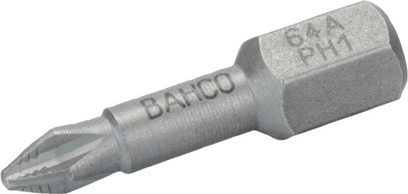 Bahco 1/4 ACR-Torsions-Schraubendreher Bits für PH3-Phillips-Schrauben 25 mm - 10 Stk./Kunststoffbox