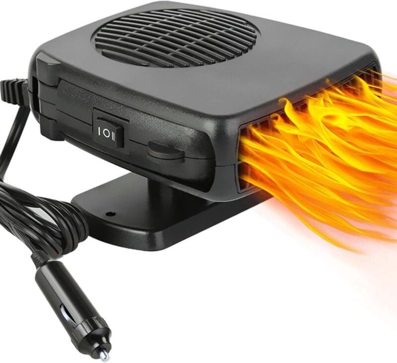 Thumbnail - Tigrezy - 12-V-Autoheizung Antibeschlag 2 in 1 – Mini-Auto-Defroster mit ergonomischem Griff – Windschutzscheiben-Defogg...