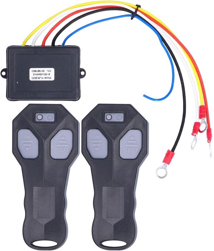 Ej.Life Kabellose Seilwinden-Fernbedienung, 2 Stück 434 MHz kabellose Seilwinden-Fernbedienung 12 V elektrischer Ersatz ...