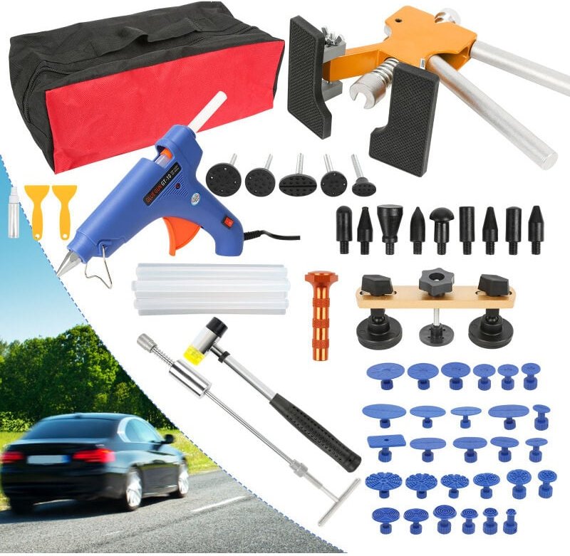 Thumbnail - Swanew - 57x Ausbeulwerkzeug Dellen Reparatur Set Werkzeug Paintless dent Beulen für auto