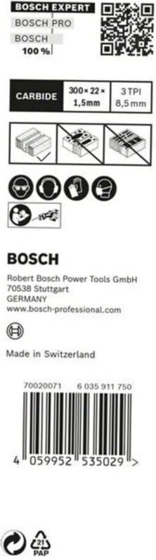 Expert 'Aerated Concrete' s 1241 hm Säbelsägeblatt, 10 Stück - Bosch