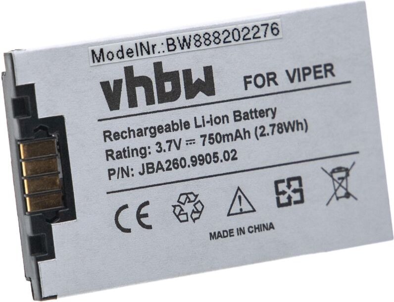 Vhbw - Akku kompatibel mit Oelmann Viper LX7, LX8 Funkgerät, Walkie Talkie (750mAh, 3,7V, Li-Ion)
