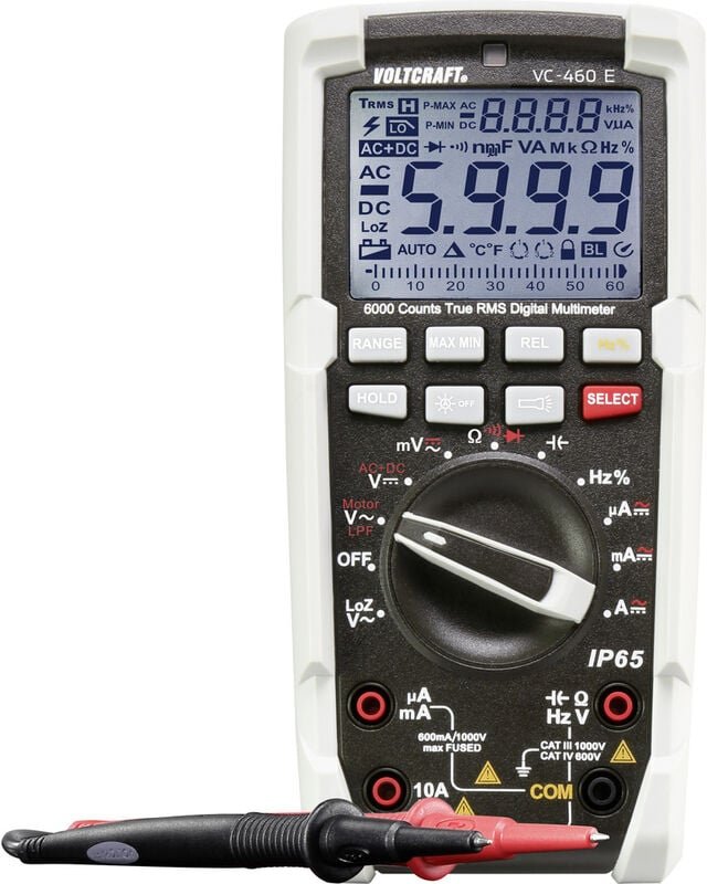 Thumbnail - VC-460 e Hand-Multimeter digital Strahlwassergeschützt (IP65) cat iii 1000 v, cat iv 600 - Voltcraft