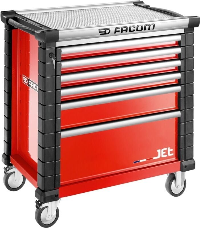 FACOM Werkstattwagen JET, 6 Schubfächer 4 Module, rot
