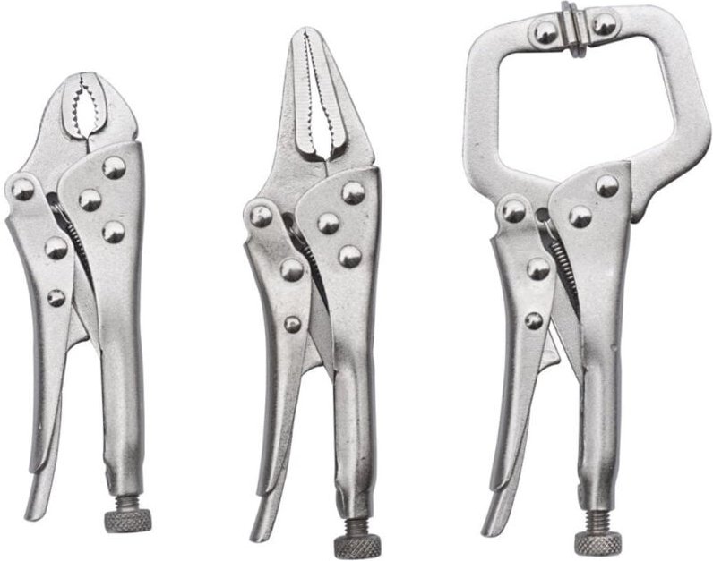 Trade Shop Traesio - Trade Shop - satz 3 schraubenschlüssel zange snap 4' 5' selbsthemmend einstellbarer druck -