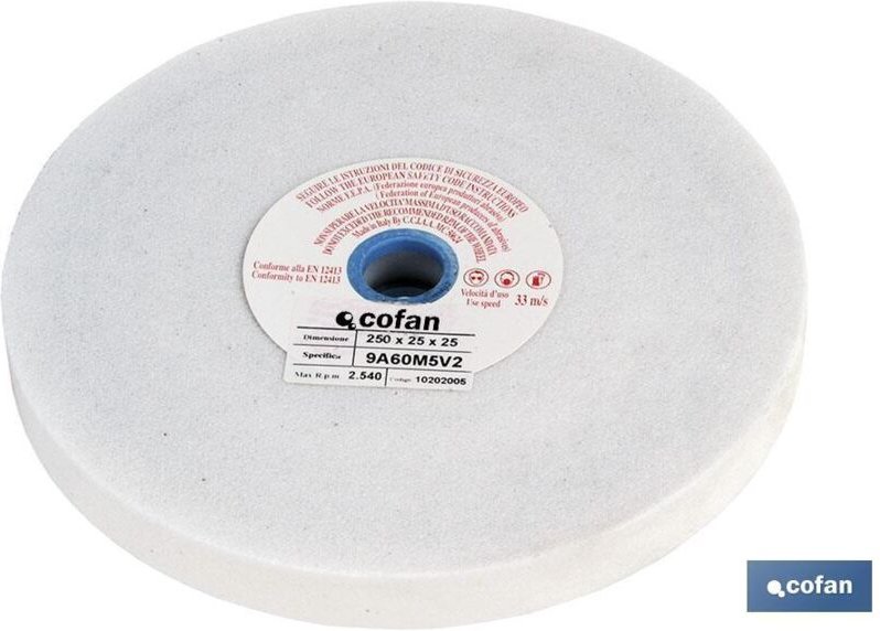 Weiße Schleifscheibe 250x25x25 Gr.60