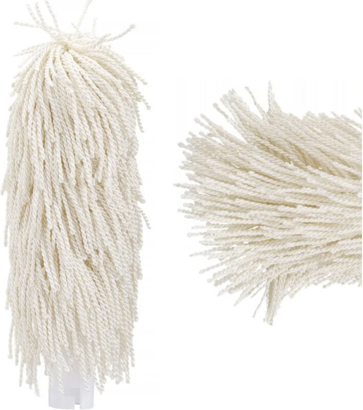 HENDI Bürsten für Glaspolierer – 2 Stück, Mittel, Weiß, 205x55mm