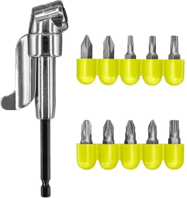 RAKRAD11 Winkelschraubadapter 10 Bits 1/4' Sechskant - Ryobi