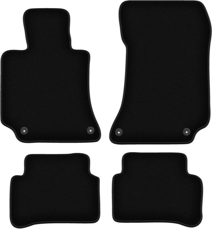 BASIC schwarze Veloursmatten für: Mercedes CLS W218 Coupé (2009-2016)