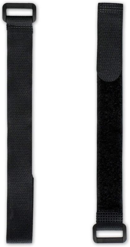25x Flausch- und Klettband 30cm mit Schlaufe, schwarz, 20mm Breite, Klettband, wiederverwendbarer Nylon-Kabelbinder