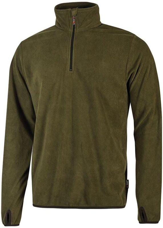 Thumbnail - Arbeits-Sweatshirt aus Polar mit Reißverschlusskragen ARTIC - Dunkelgrün XL