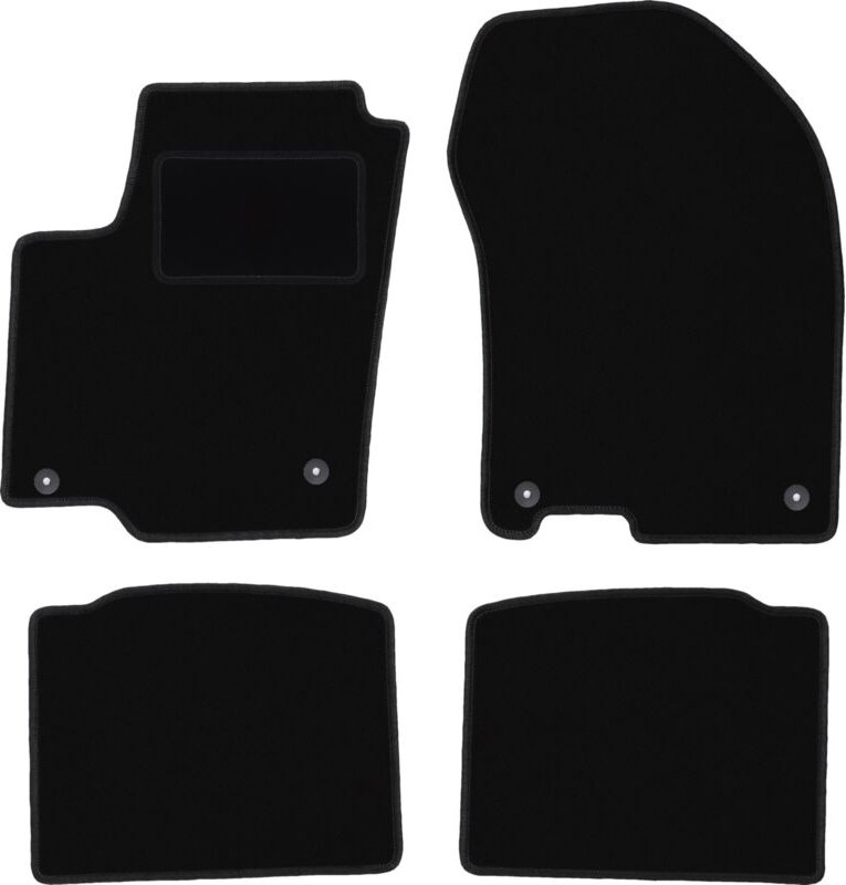 Schwarze Velours-Fußmatten für: Suzuki SX-4 S-Cross Crossover (2013-)