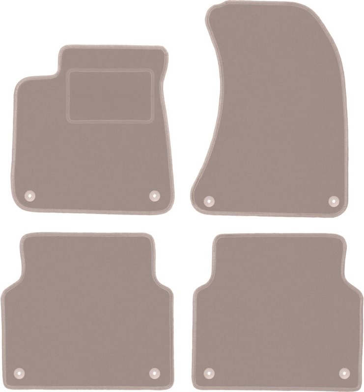 Beige Veloursmatten für: Audi A8 D4 Limousine (2009-2017)