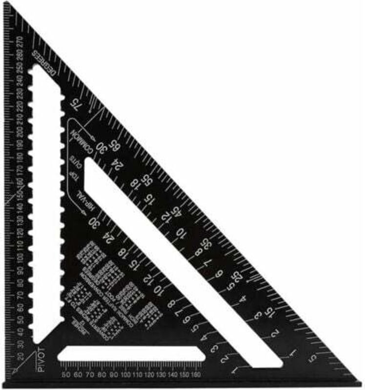 Jalleria - Professionelles metrisches Dreiecksquadrat, 30 cm/300 mm hochpräzises Zimmermannsquadrat, Zimmermannswinkelli...