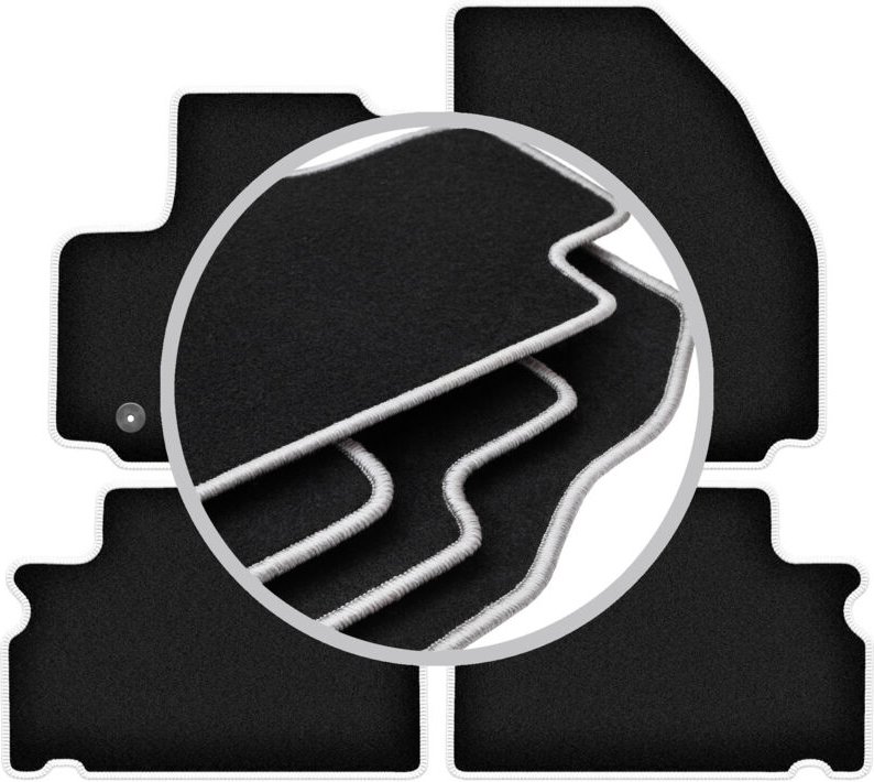 CARLUX-SILVER Autofußmatten für: Ford S-MAX MK1 Minivan (2006-2011)