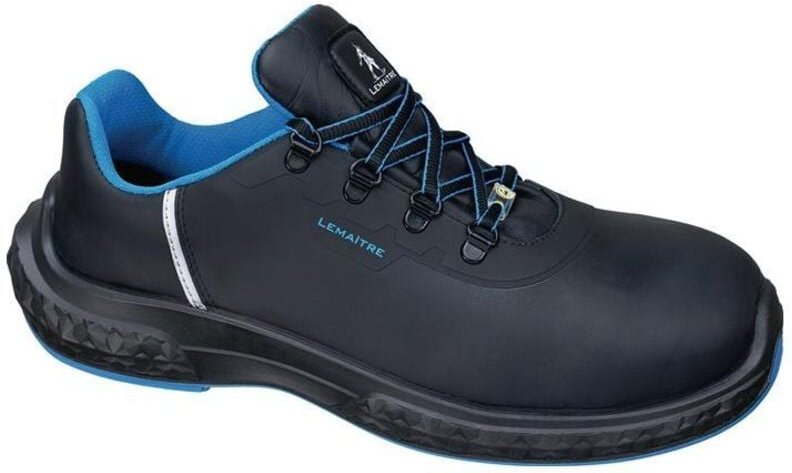 Lemaitre - Sicherheitshalbschuh Anton low Größe 42 w. weit schwarz/blau S3 esd src en iso 20345 Leder