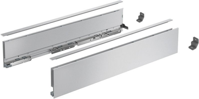 Hettich - AvanTech you Set Zarge Höhe 101 mm, nl 650 mm, silber o. Frontbef.