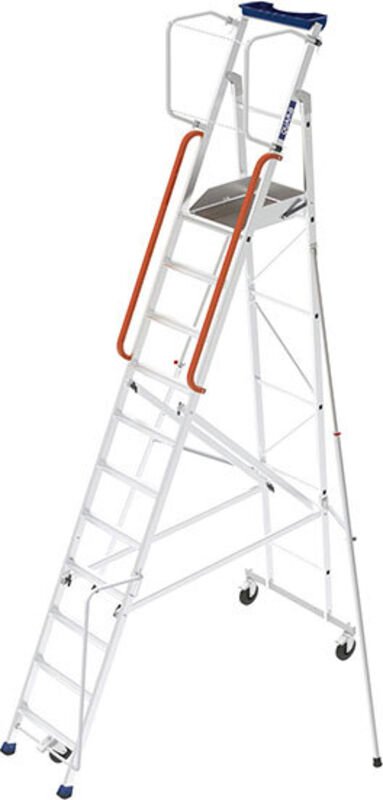 Centaure - Mobile Stehleiter 12 Stufen - Maximale Arbeitshöhe 5.05m - ERM-12