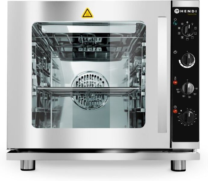 HENDI Kombidämpfer mit Grill 4x GN 2/3, Hellgrau, 230V/3000W, 625x585x(H)590mm