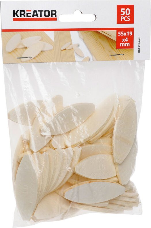 50 Stück Holzlatten 55 x 19 x 4 mm Kreator