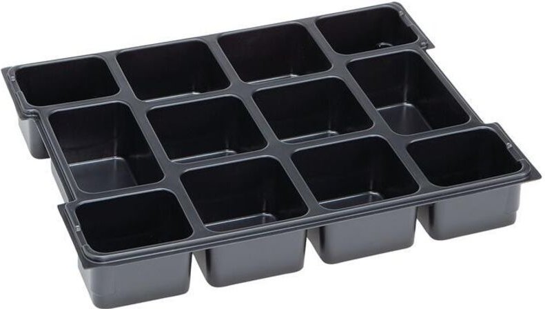 Thumbnail - FP - Kleinteileeinsatz l-boxx® lb 102 B404xT312xH61mm Polystyrol mit 12 Mulden schwarz