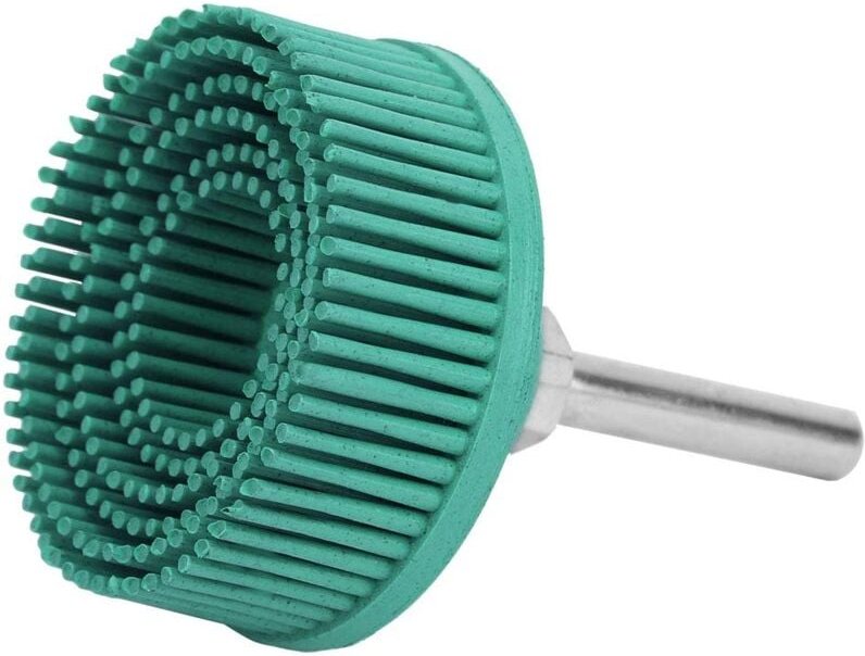 Beijiyi - 2-Zoll-Borstenscheibe, Gummi-Schmirgel-Schleifpolierbürste, Polierscheibe für die Entfernung von Gratrost, grü...