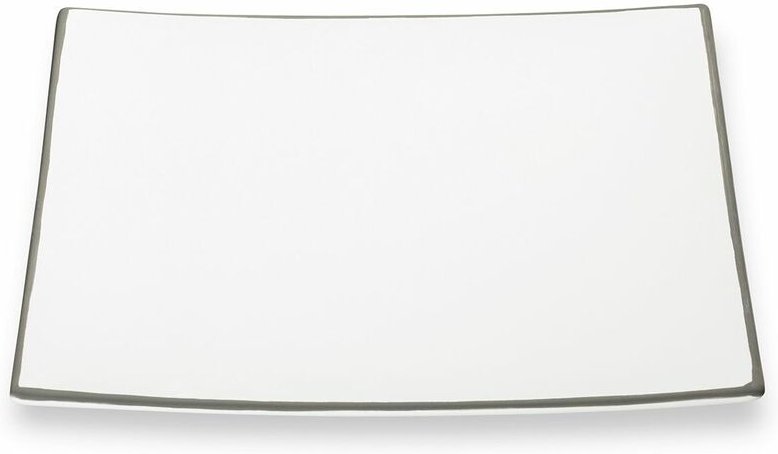 Gmundner Keramik Grauer Rand, Dessertteller Trend (20x20cm)