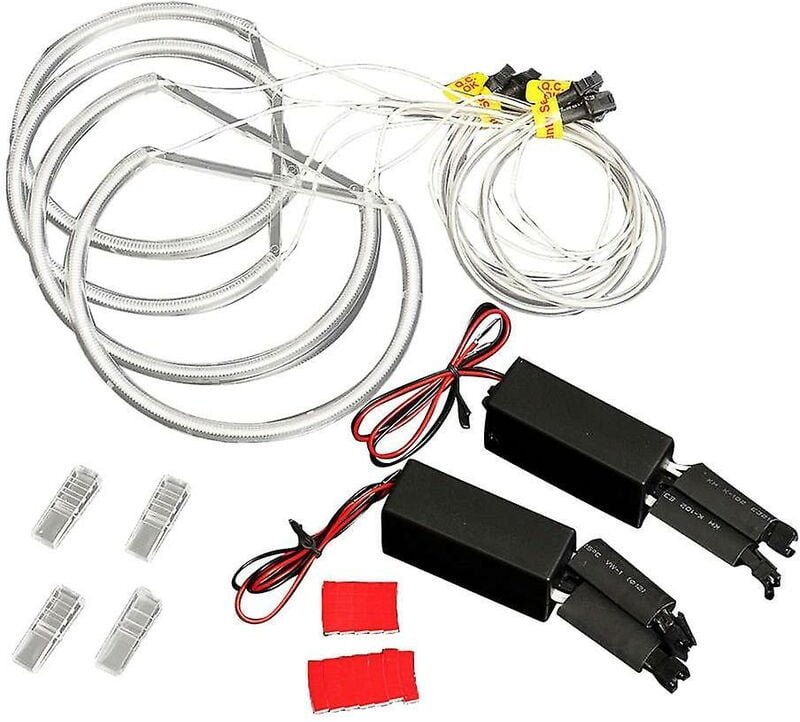 Woosien - 4x ccfl Angel Eye Halo LED-Ringlicht weiß ohne Projektor für E46 3-Serie