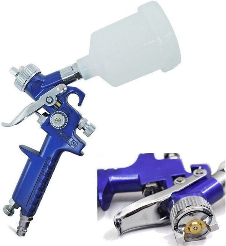 Trade Shop Traesio - Trade Shop - pistola aerografo spray gun serbatorische reneckung in der rapido 125 ml H2000P -