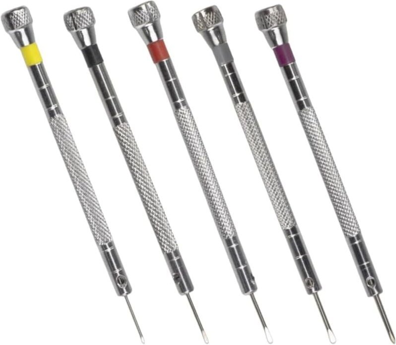 5-teiliges kleines Präzisionsschraubendreher-Set für die Uhrmacherei, Brillen, Uhrenarmband-Reparaturwerkzeug, Uhrenwerk...