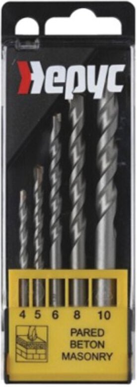 Satz mit 5 Widia-Bohrern (4-5-6-8-10 mm) Diamant Hepyc