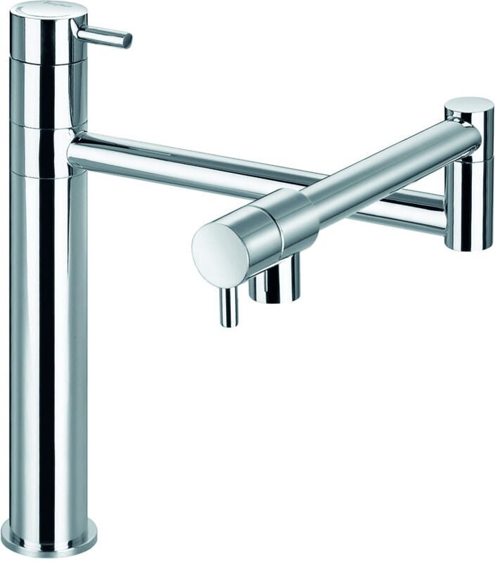 Küchenarmatur mit abweichendem, drehbarem Auslauf