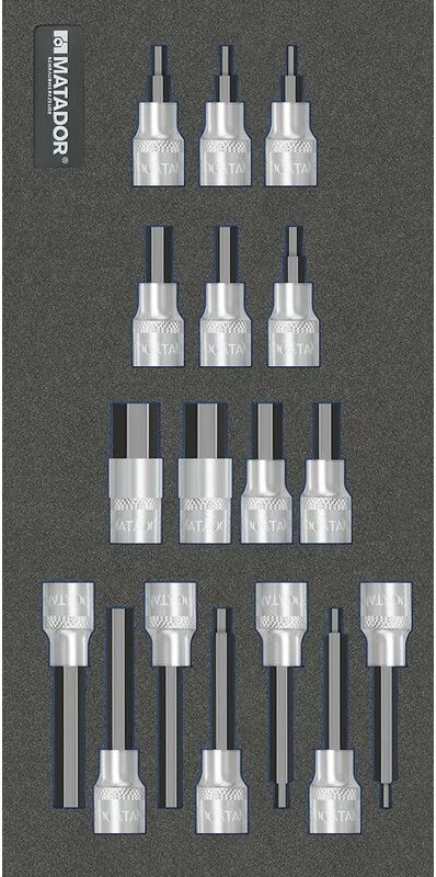 MTS 1/2"-Einsätze 6-kt., 17-tlg., 12,5 mm (1/2"): 4-19 mm (1/3