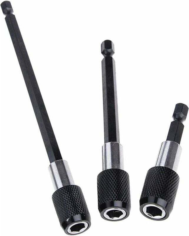 3 Stück 1/4 Zoll Sechskantschaft magnetischer Verlängerungs-Bithalter für 60 mm 100 mm 150 mm Schraubendreher,