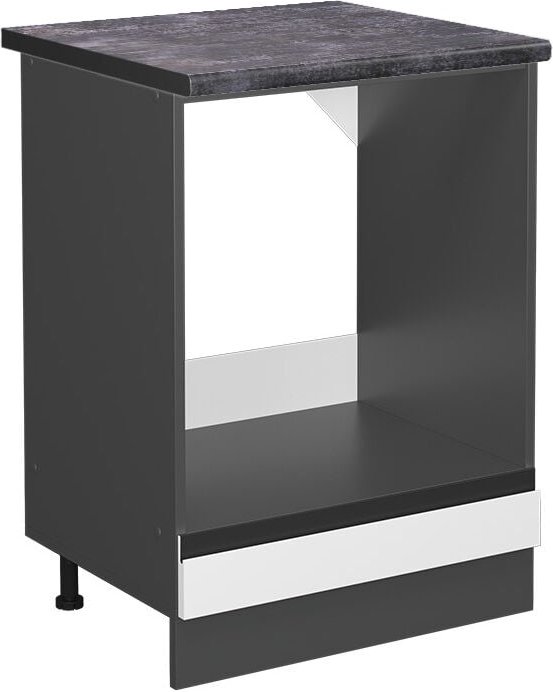 Vicco - Herdumbauschrank R-Line, Weiß, 60 cm , ap Anthrazit