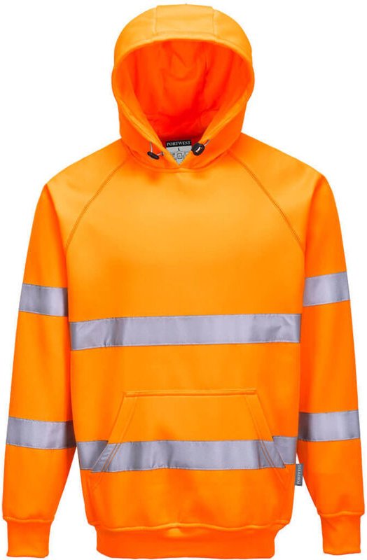 Hochsichtbarkeits-Hoodie mit Kapuze Orange M