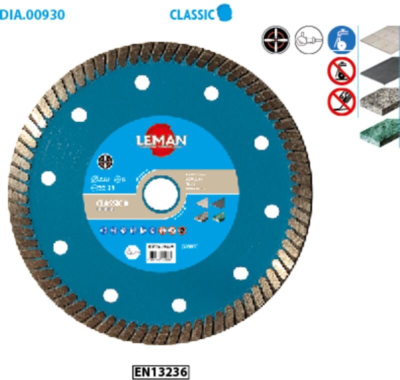 Diamantscheibe 115mm Porzellan Keramik 930115 Leman