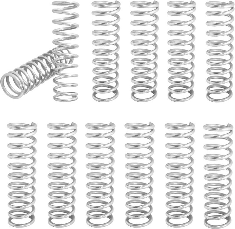 Bluedeer - 12x Druckfedern Edelstahl Schraubenfedern 304 Stahl für Reparatur Ersatz