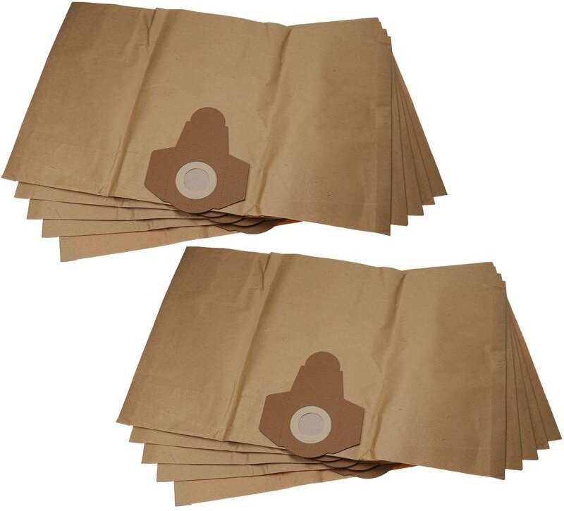 10x Staubbeutel kompatibel mit Parkside pnts 1400 B1 ian 74286, pnts 1400 C1 ian 89964 Staubsauger - 38,5cm x 26cm braun...