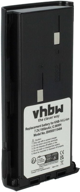 Vhbw - Akku kompatibel mit Kenwood TK-278, TK-278G, TK-278GC, TK-278GM, TK-3100, TK-3101 Funkgerät, Walkie Talkie (1800m...