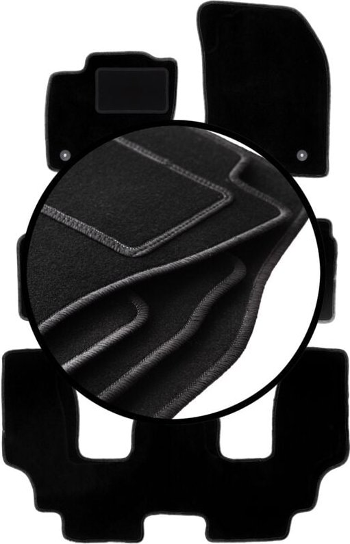 Komplettset Veloursmatten für: Ford S-MAX MK2 Minivan (2015-)