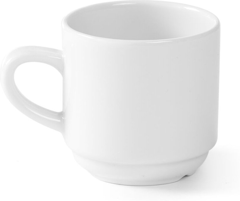 OPTIMA Hotel-Kaffeetasse, weißes Porzellan, 90 ml, 12er-Set - Hendi 770900