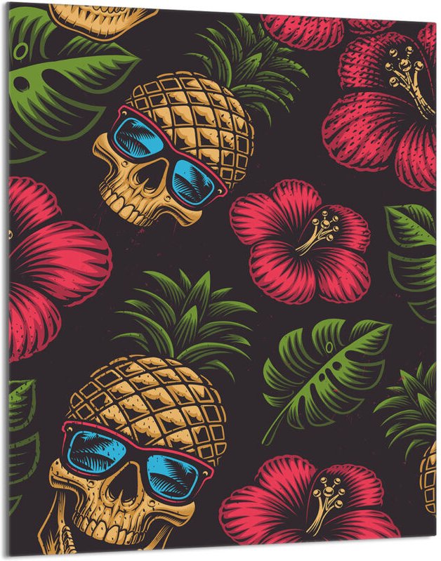 Glasschneidebrett 40x52 Ananas