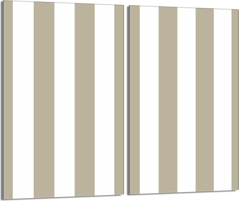 Glasschutzplatte für Herd 2x30x52 Streifen